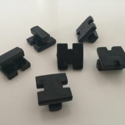 Netplaatjes H-model zwart per set van 50 stuks