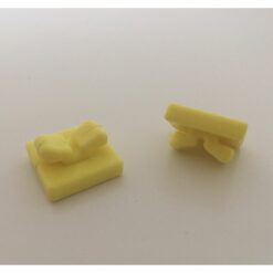 Netplaatjes vierkant geel per 50 st