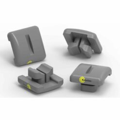 Netplaatjes vierkant grijs per set van 50st